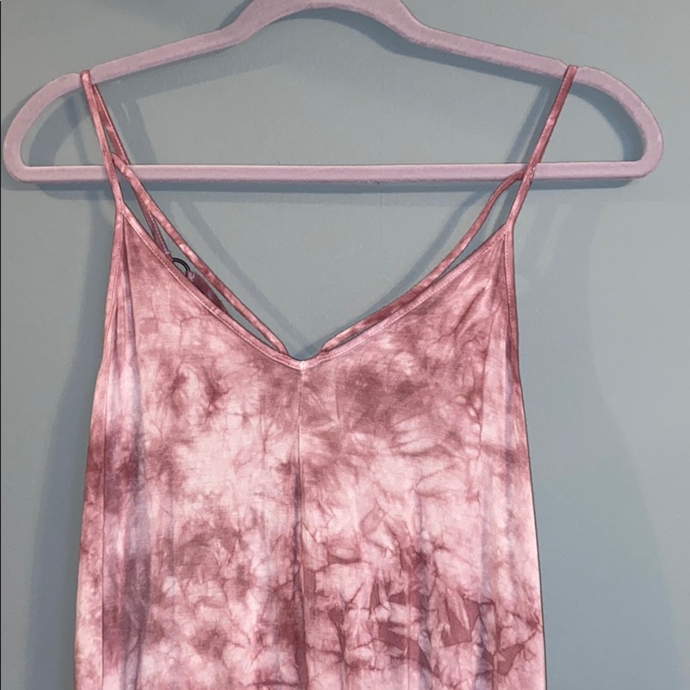 Large pink tie dye dress